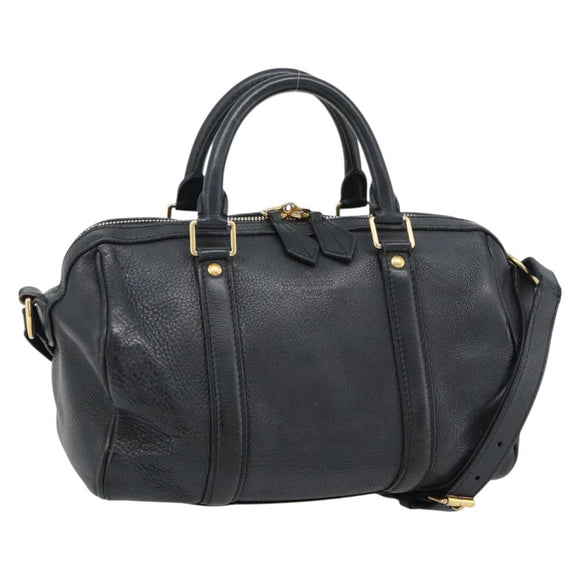 LOUIS VUITTON SC Bag PM Shoulder Bag Leather 2way Black M94694 LV Auth bs35210