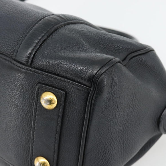 LOUIS VUITTON SC Bag PM Shoulder Bag Leather 2way Black M94694 LV Auth bs35210