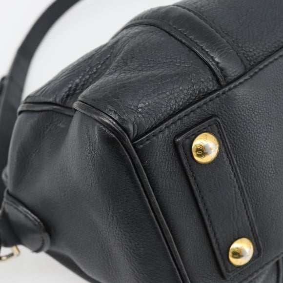 LOUIS VUITTON SC Bag PM Shoulder Bag Leather 2way Black M94694 LV Auth bs35210