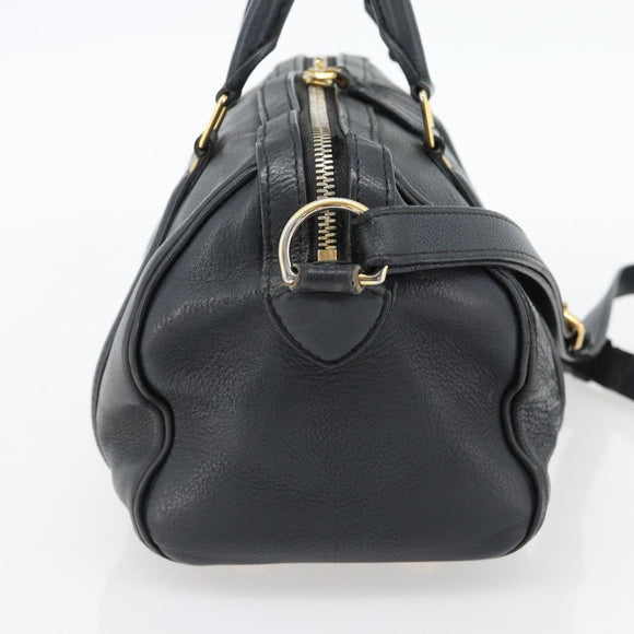 LOUIS VUITTON SC Bag PM Shoulder Bag Leather 2way Black M94694 LV Auth bs35210