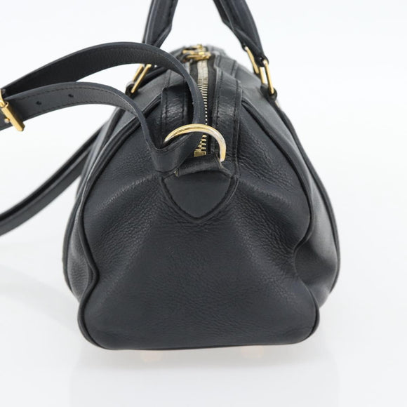 LOUIS VUITTON SC Bag PM Shoulder Bag Leather 2way Black M94694 LV Auth bs35210