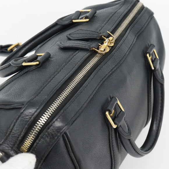 LOUIS VUITTON SC Bag PM Shoulder Bag Leather 2way Black M94694 LV Auth bs35210
