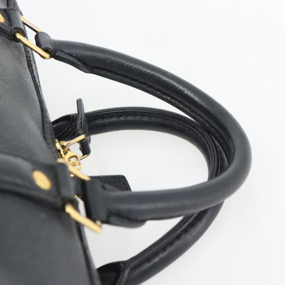 LOUIS VUITTON SC Bag PM Shoulder Bag Leather 2way Black M94694 LV Auth bs35210