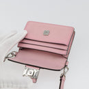 FENDI Schoudertasje Leer Roze Zilver Authentiek bs35213A-18