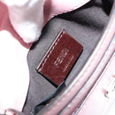 FENDI Schoudertasje Leer Roze Zilver Authentiek bs35213A-19