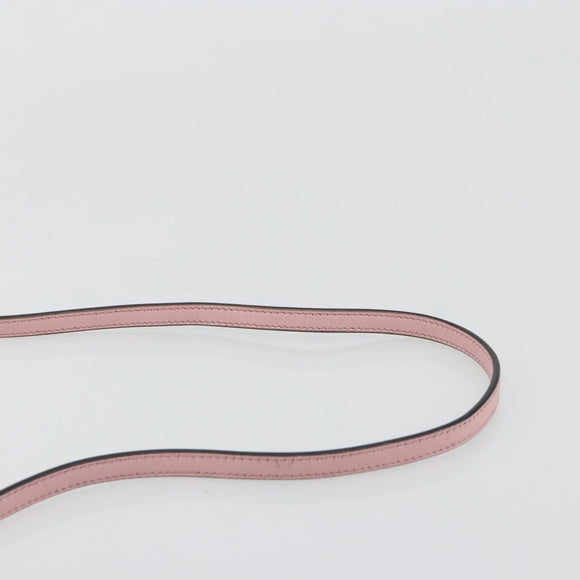 FENDI Schoudertasje Leer Roze Zilver Authentiek bs35213A