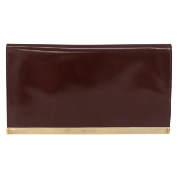 GUCCI Langbrieftasche Lackleder Braun Gold Orig. bs35216