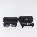 CHANEL Sonnenbrille Kunststoff 2er-Set Schwarz CC Auth bs35217-18