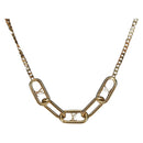 LOUIS VUITTON Chain Collier Signature Necklace metal Gold M00324 Auth bs35219M-1