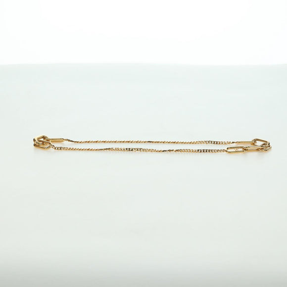 LOUIS VUITTON Chain Collier Signature Necklace metal Gold M00324 Auth bs35219M