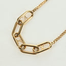 LOUIS VUITTON Chain Collier Signature Necklace metal Gold M00324 Auth bs35219M-3