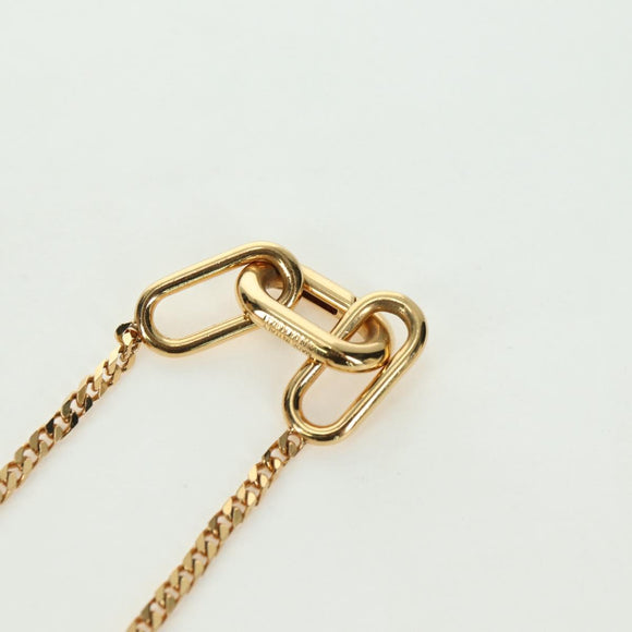 LOUIS VUITTON Chain Collier Signature Necklace metal Gold M00324 Auth bs35219M