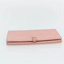 CHANEL Wallet Leather 4 Set Orange Pink black CC Auth bs35220-11