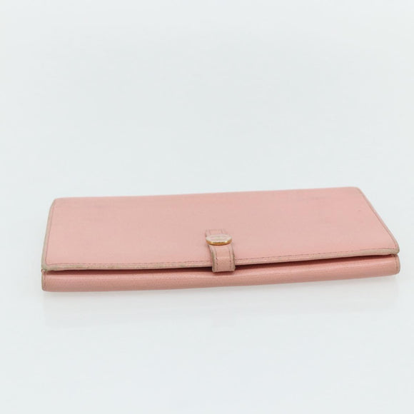 CHANEL Wallet Leather 4 Set Orange Pink black CC Auth bs35220