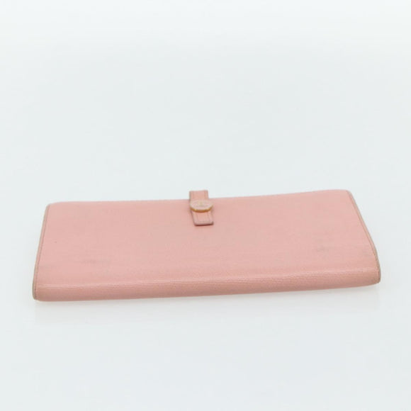 CHANEL Wallet Leather 4 Set Orange Pink black CC Auth bs35220