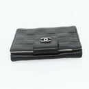 CHANEL Wallet Leather 4 Set Orange Pink black CC Auth bs35220-25
