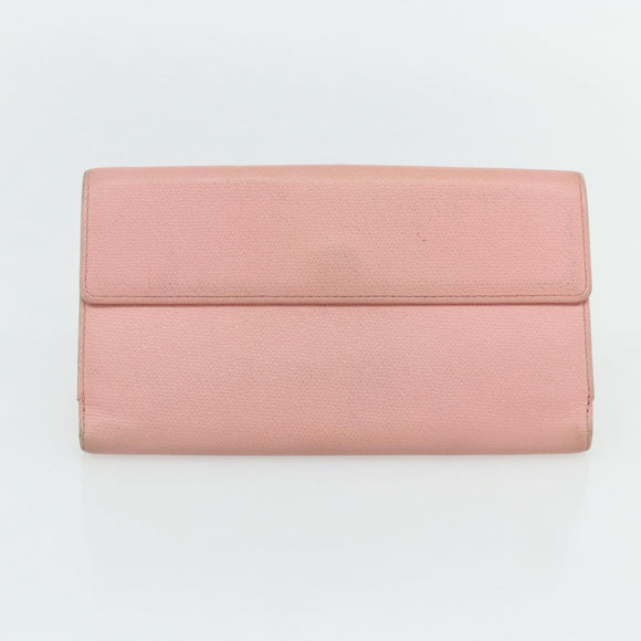 CHANEL Wallet Leather 4 Set Orange Pink black CC Auth bs35220