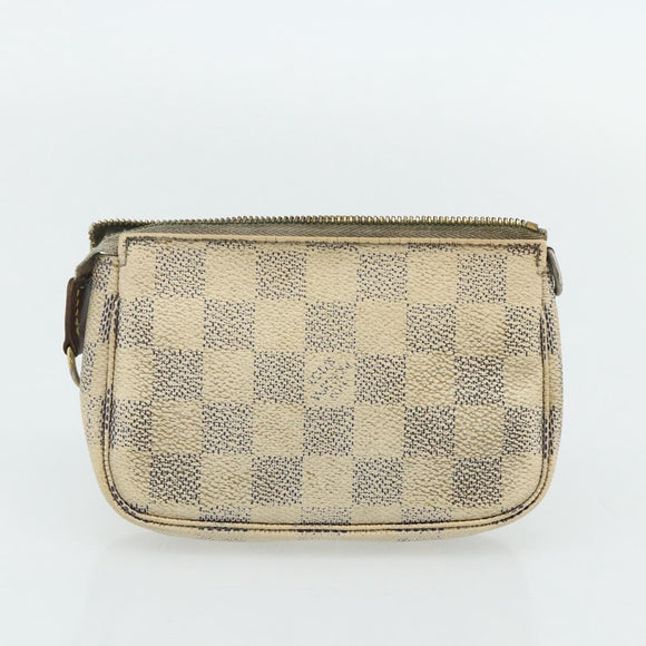 LOUIS VUITTON Damier Azur Monogram Taiga Etui 3-delig Epicea LV Auth bs35222