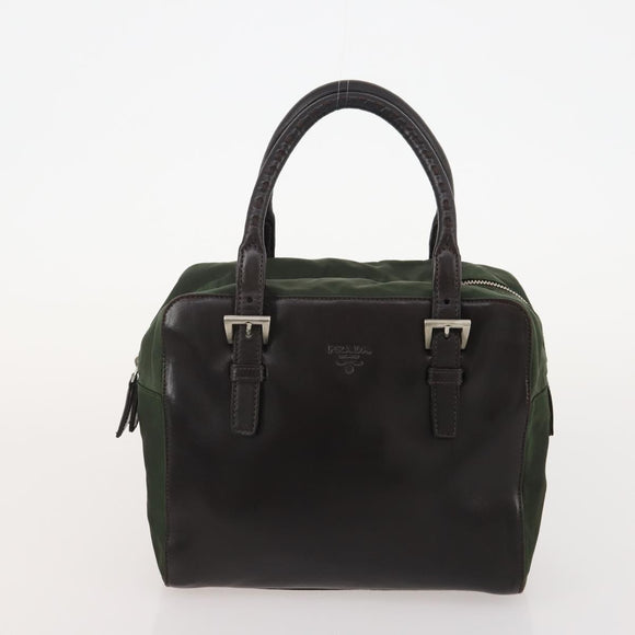 PRADA Shoulder Bag Nylon Leather 5 Set Black Navy Brown Auth bs35225