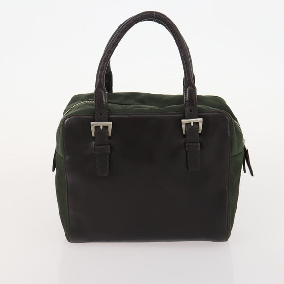 PRADA Shoulder Bag Nylon Leather 5 Set Black Navy Brown Auth bs35225