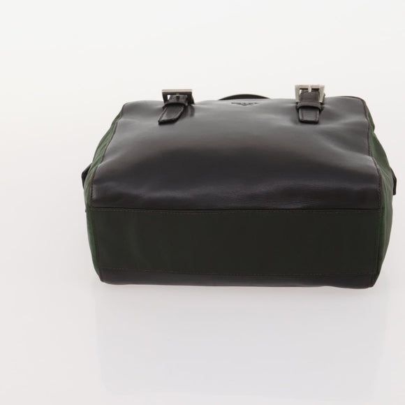 PRADA Shoulder Bag Nylon Leather 5 Set Black Navy Brown Auth bs35225