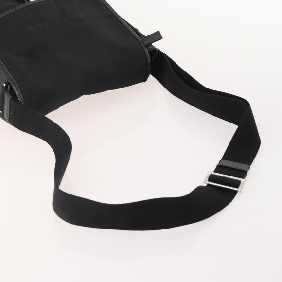 PRADA Shoulder Bag Nylon Leather 5 Set Black Navy Brown Auth bs35225