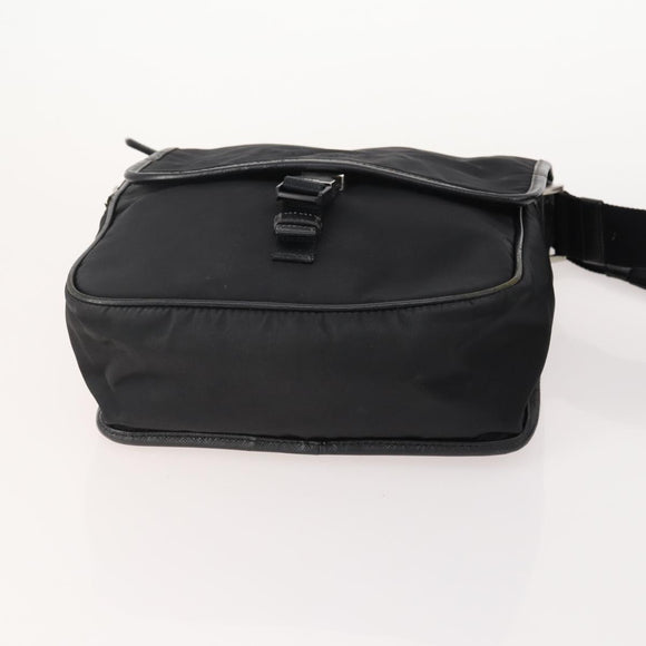 PRADA Shoulder Bag Nylon Leather 5 Set Black Navy Brown Auth bs35225
