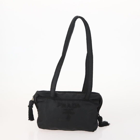 PRADA Shoulder Bag Nylon Leather 5 Set Black Navy Brown Auth bs35225