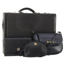 GIVENCHY Barry Shoulder Bag Leather 4 Set Black Gold Silver Auth bs35228-1