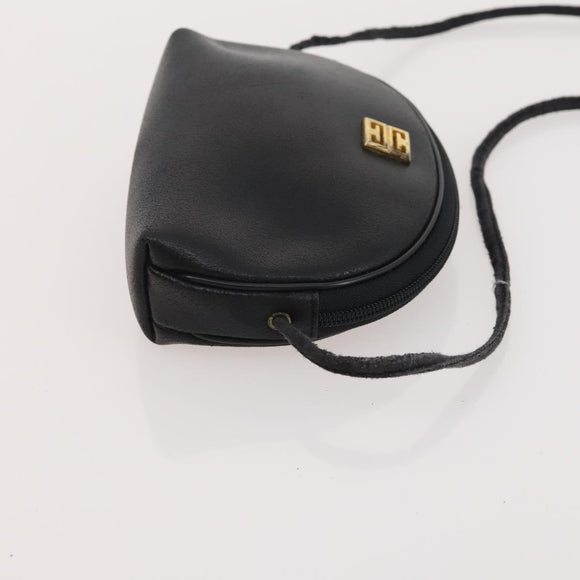 GIVENCHY Barry Shoulder Bag Leather 4 Set Black Gold Silver Auth bs35228