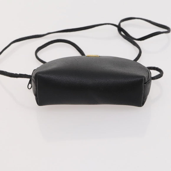 GIVENCHY Barry Shoulder Bag Leather 4 Set Black Gold Silver Auth bs35228