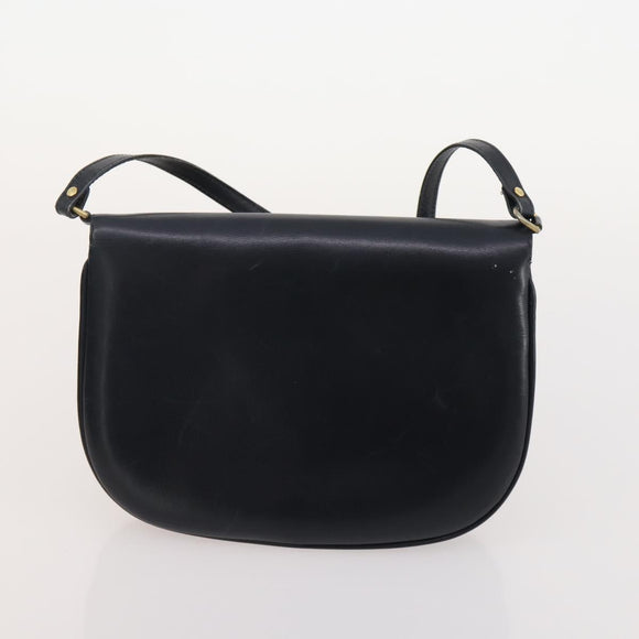GIVENCHY Barry Shoulder Bag Leather 4 Set Black Gold Silver Auth bs35228