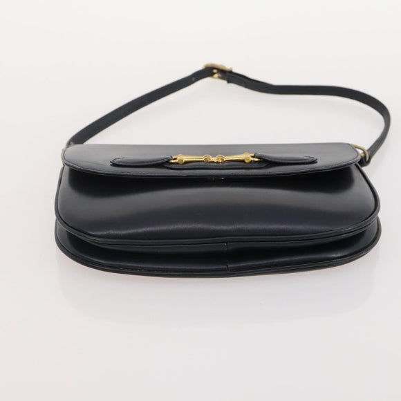 GIVENCHY Barry Shoulder Bag Leather 4 Set Black Gold Silver Auth bs35228