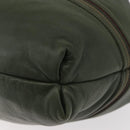 LOEWE Purse Shoulder Bag Leather Khaki Auth bs35230-14