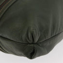 LOEWE Purse Shoulder Bag Leather Khaki Auth bs35230-15