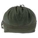 LOEWE Purse Shoulder Bag Leather Khaki Auth bs35230-13