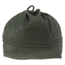 LOEWE Purse Shoulder Bag Leather Khaki Auth bs35230-2
