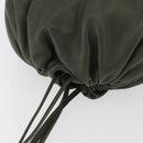 LOEWE Purse Shoulder Bag Leather Khaki Auth bs35230-6
