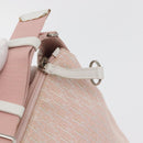 Christian Dior Trotter Canvas Shoulder Bag Pink Silver Auth bs35231-18