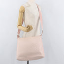 Christian Dior Trotter Canvas Shoulder Bag Pink Silver Auth bs35231-24