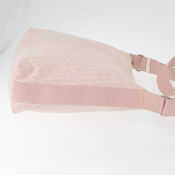 Christian Dior Trotter Canvas Shoulder Bag Pink Silver Auth bs35231