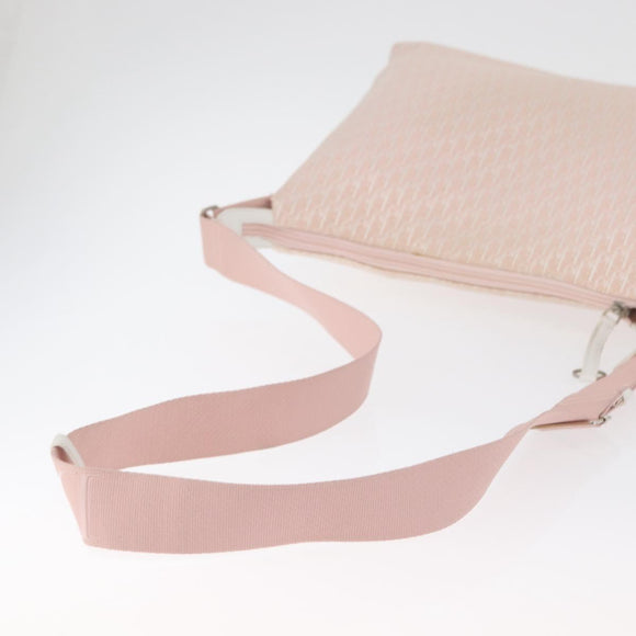 Christian Dior Trotter Canvas Shoulder Bag Pink Silver Auth bs35231