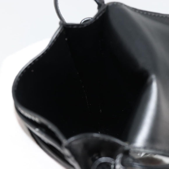 CELINE Shoulder Bag PVC Leather Black Auth bs35232A
