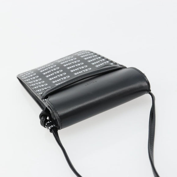 CELINE Shoulder Bag PVC Leather Black Auth bs35232A