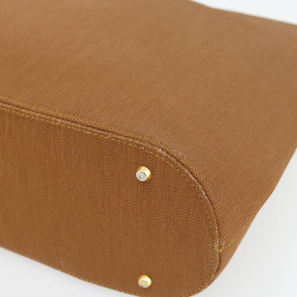 GIVENCHY Shoulder Bag Canvas Bronze Gold Auth bs35236