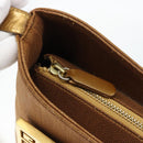 GIVENCHY Shoulder Bag Canvas Bronze Gold Auth bs35236-15
