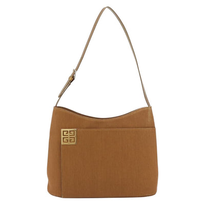GIVENCHY Shoulder Bag Canvas Bronze Gold Auth bs35236 - 0