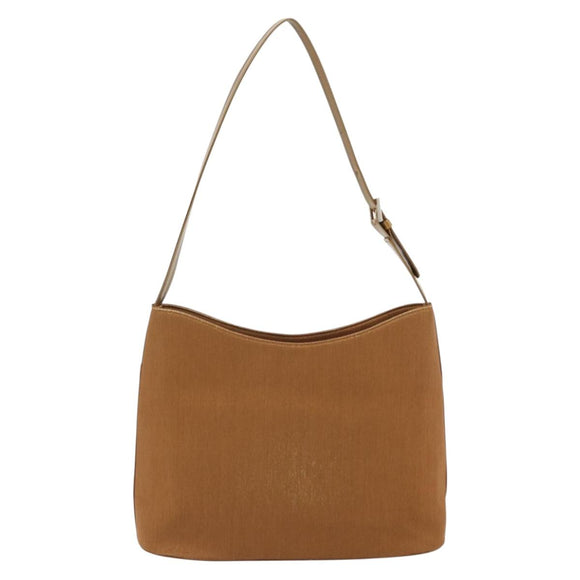 GIVENCHY Shoulder Bag Canvas Bronze Gold Auth bs35236