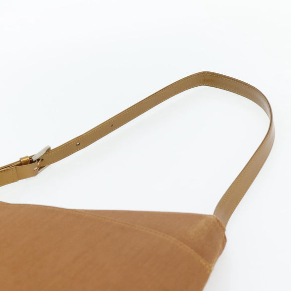GIVENCHY Shoulder Bag Canvas Bronze Gold Auth bs35236