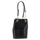Salvatore Ferragamo Chain Tote Bag Patent leather Black Gold Auth bs35237-1